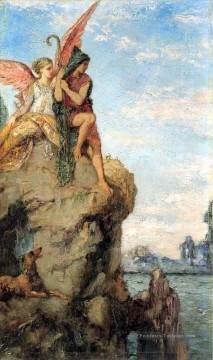 hesiod et la muse Symbolisme mythologique biblique Gustave Moreau Peinture à l'huile